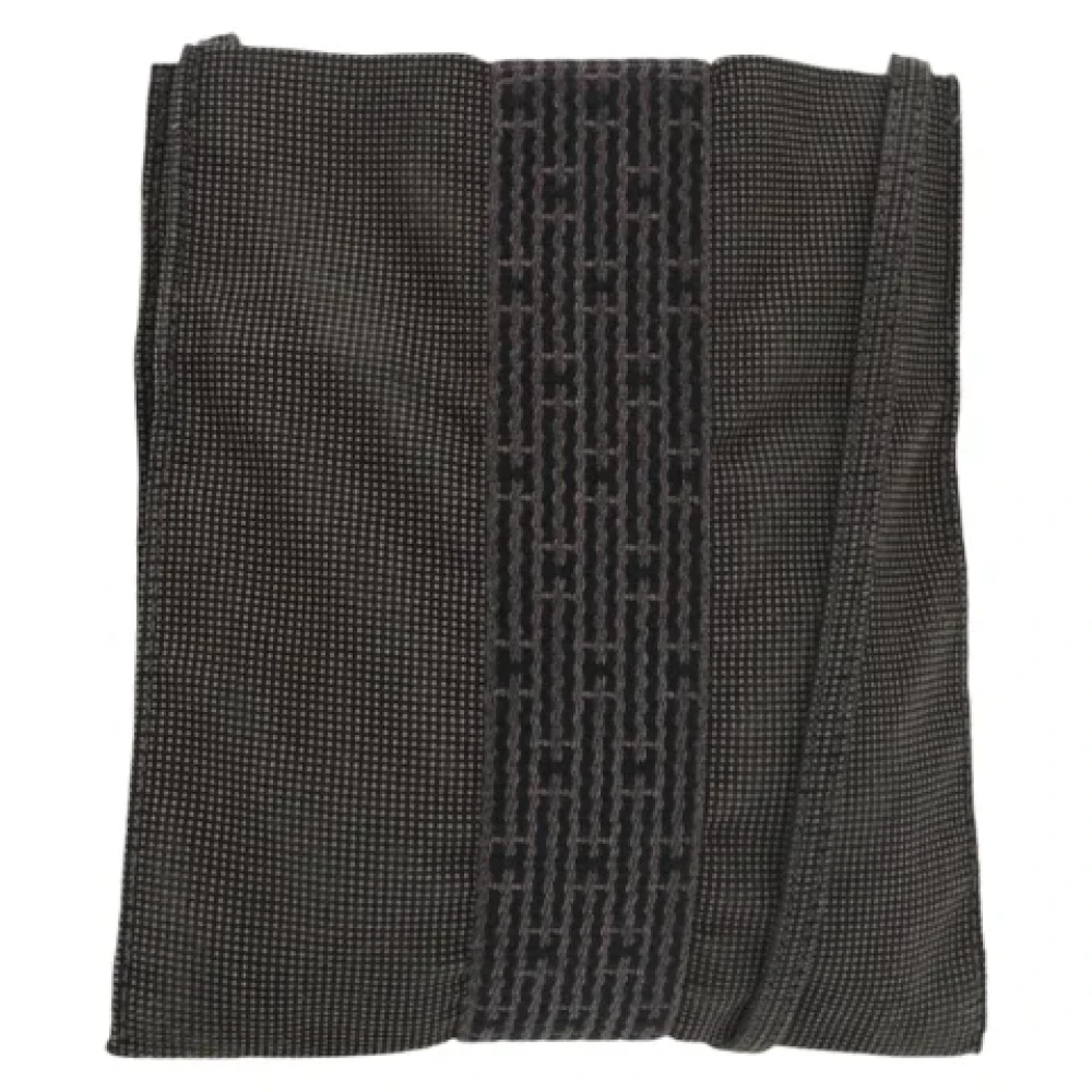 Hermès Vintage Pre-owned Canvas clutches Gray Dames