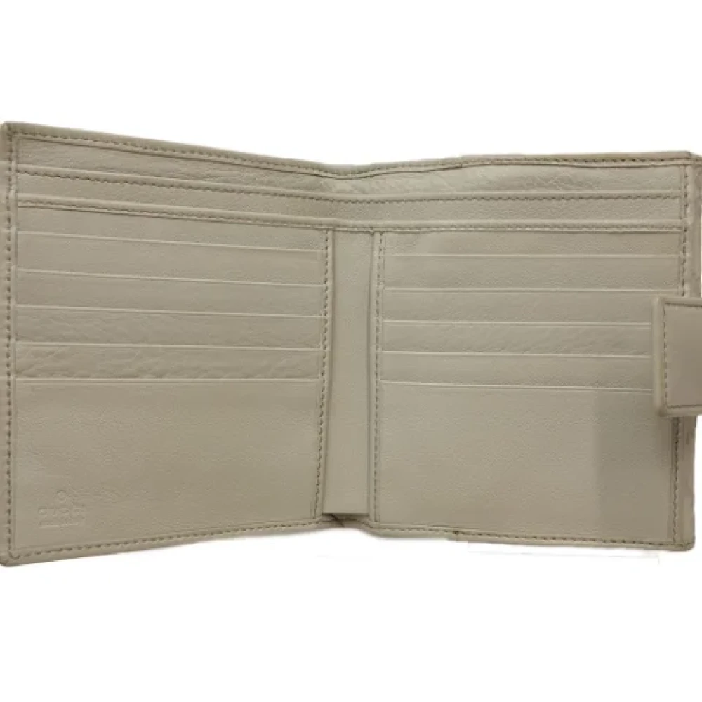 Gucci Vintage Pre-owned Leather wallets Beige Dames