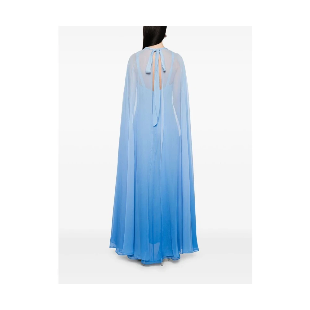 Tom Ford Lichtblauwe Cape Design Jurk Blue Dames