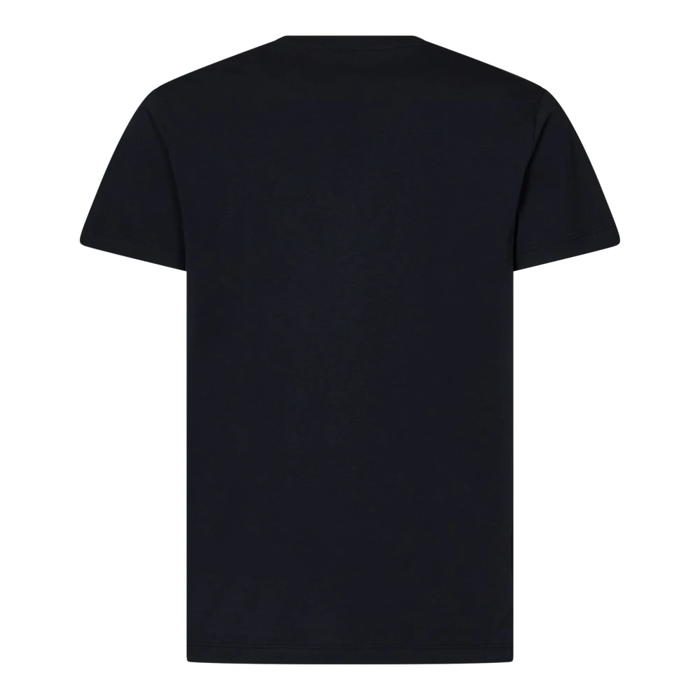 Jil Sander Blauwe Geribbelde Crew Neck T-shirts en Polos Blue Heren