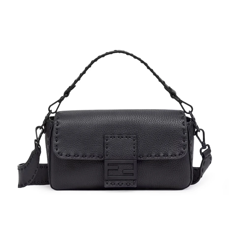 Fendi Men's Gray Baguette Bag - Cross Body Bags - One Size - Bags