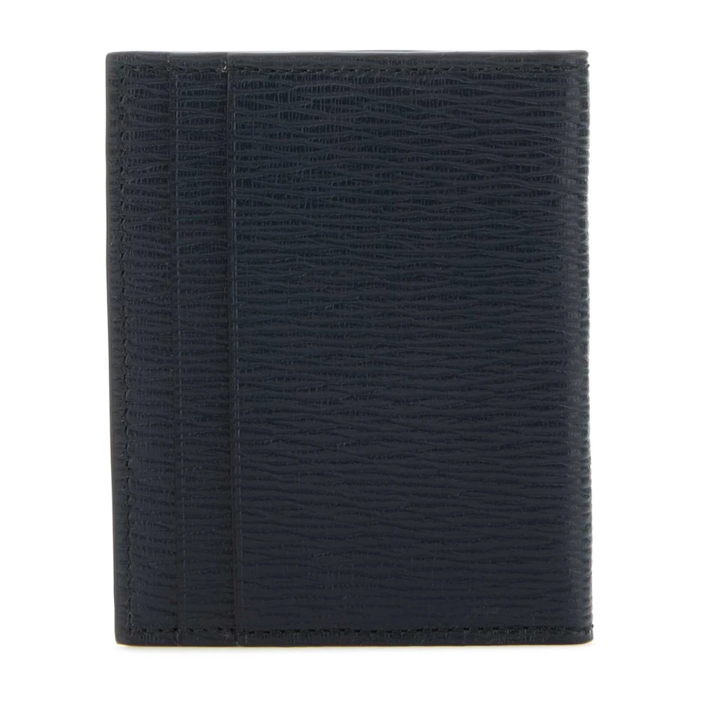 Salvatore Ferragamo Klassieke Zwarte Leren Kaarthouder Black Heren