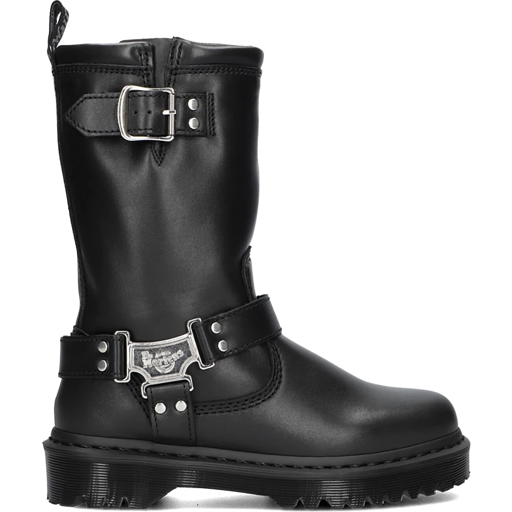 Dr. Martens Women's Black Anistone High Biker Boots - High Boots - 6 Uk - Shoes