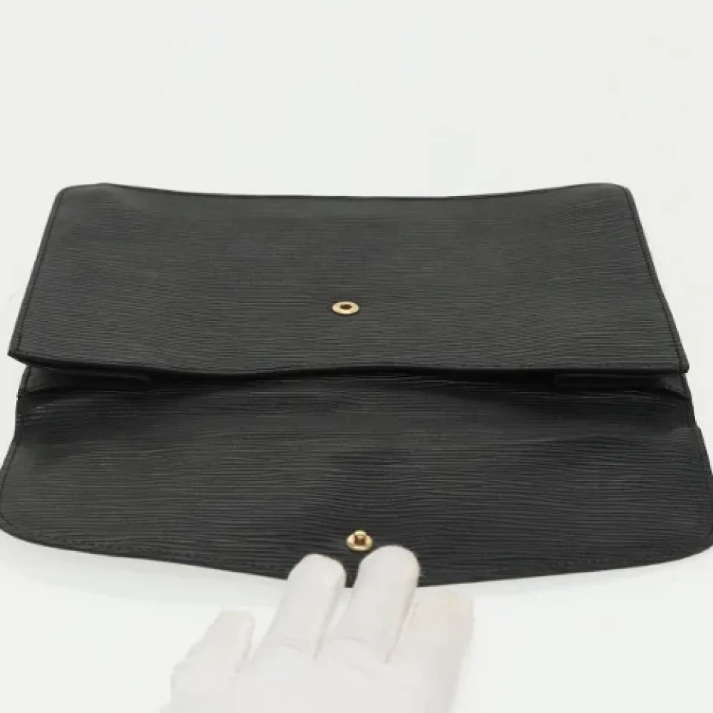 Louis Vuitton Vintage Pre-owned Leather clutches Black Dames
