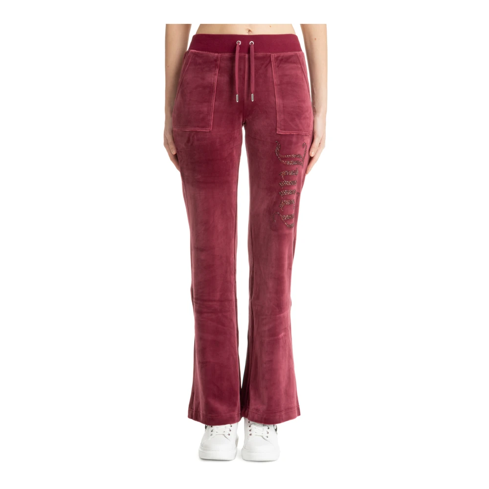 Juicy Couture Swarovski Logo Sweatpants Trekkoordsluiting Purple Dames