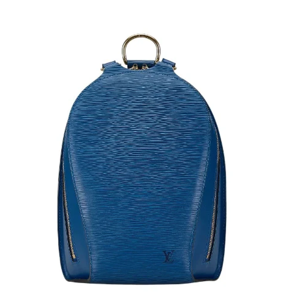 Louis Vuitton Vintage Pre-owned Leather backpacks Blue Dames