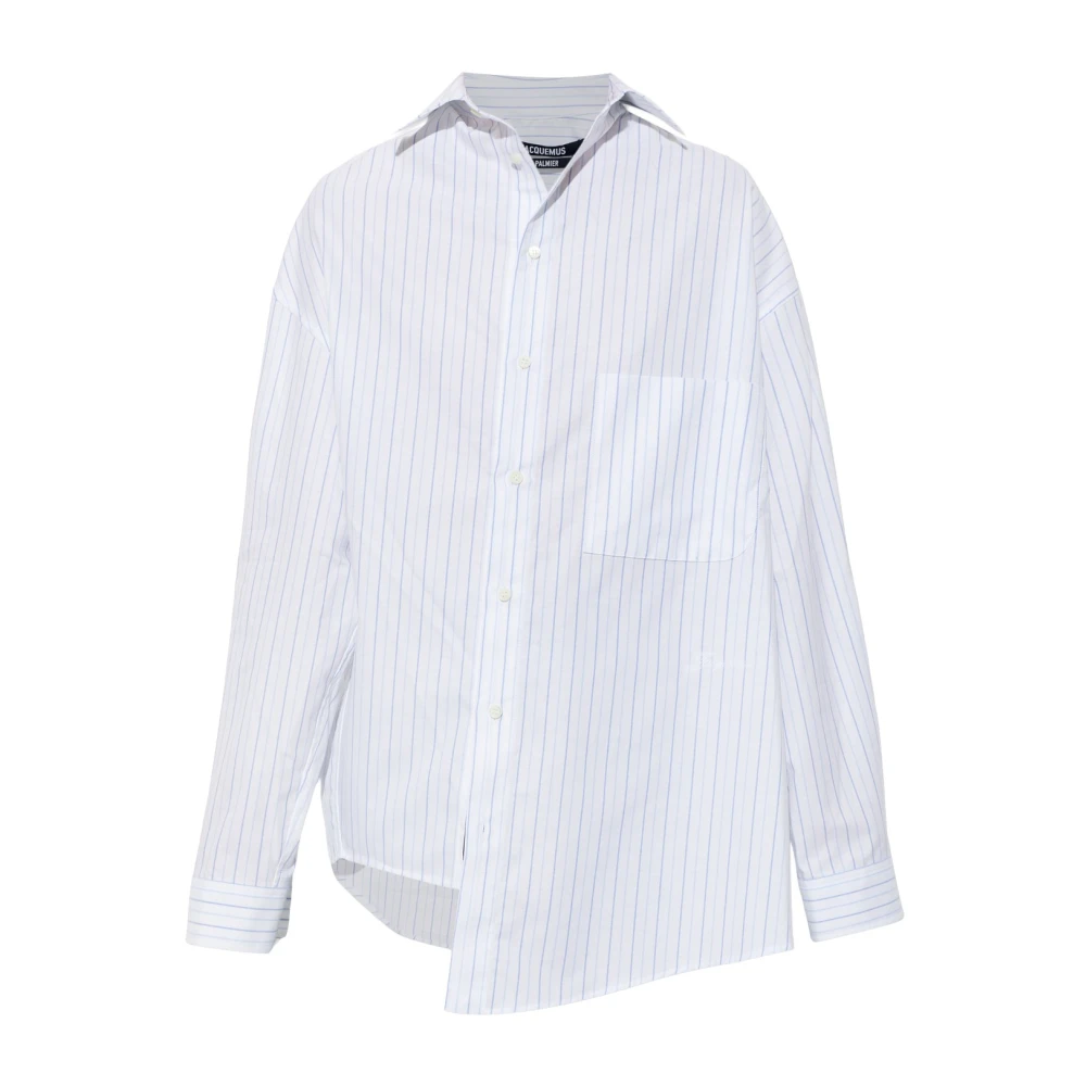 Jacquemus Donna Bianco - Camicia In Cotone Cuadro - Blouses & Shirts - S