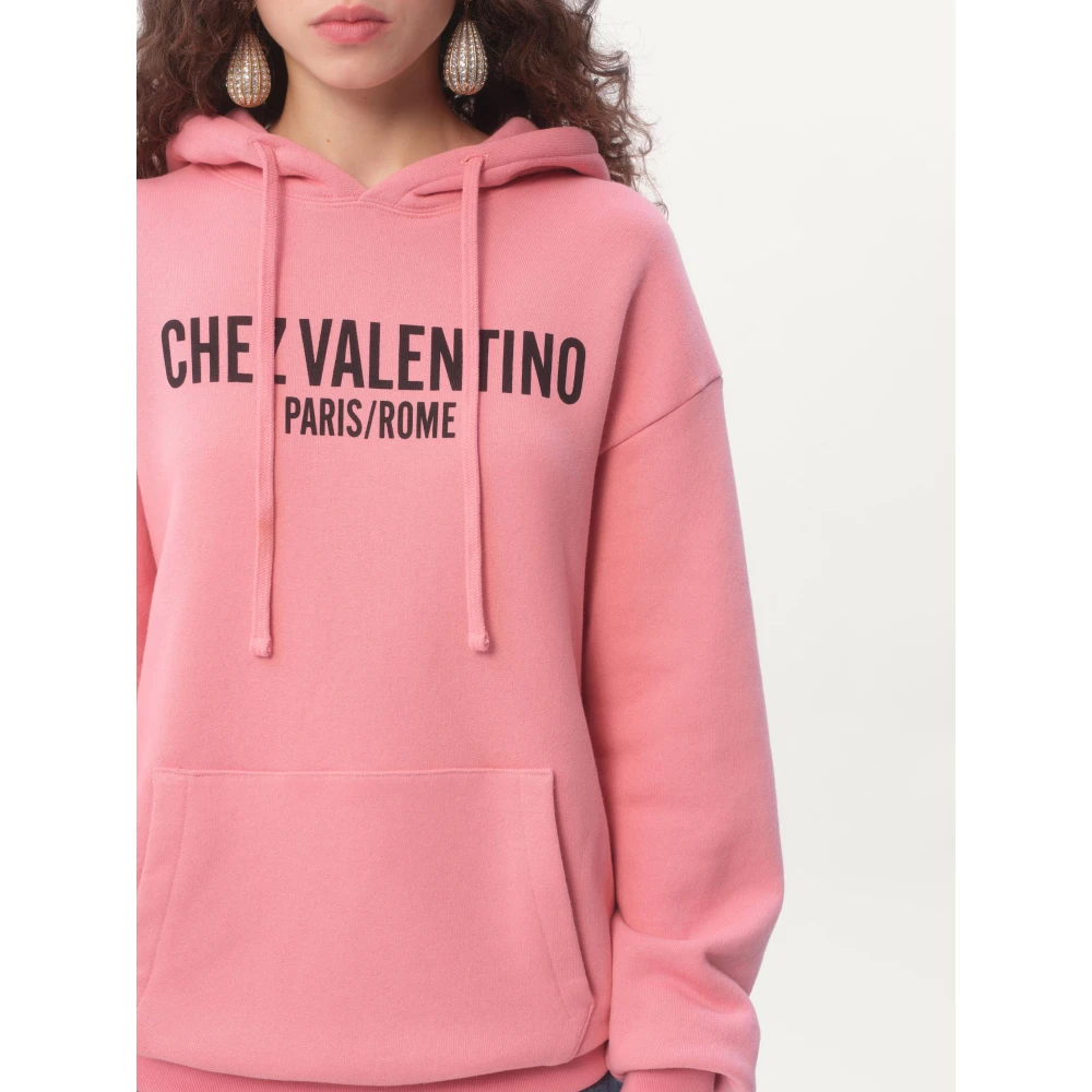Valentino Garavani Roze Sweaters met Chez Valentino Print Pink Dames