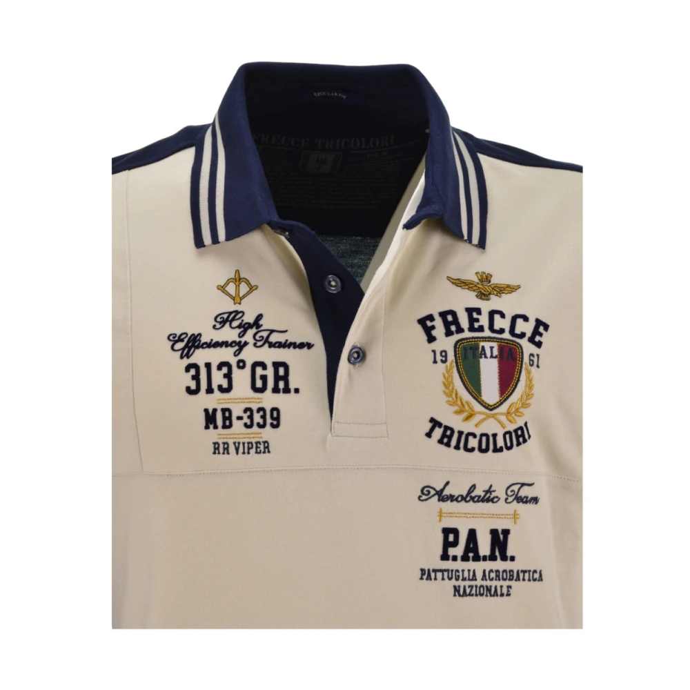 aeronautica militare Italiaanse Stijl Polo Shirt Blauw Blue Heren