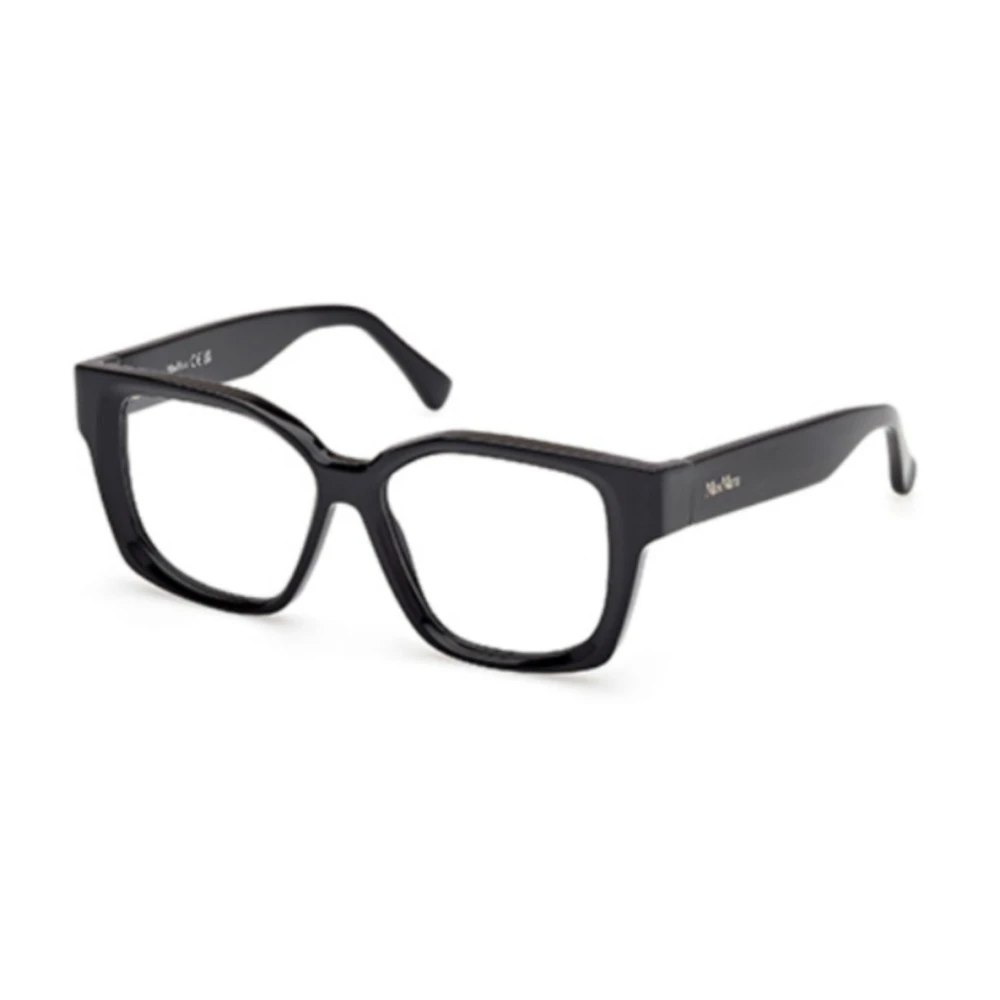 Max Mara Black Glasses, Unisex, 52 Mm, Mm5184 Eyeglasses