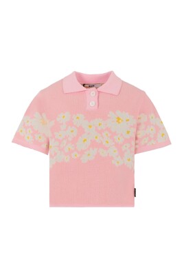 polo-rose-avec-fleurs-jacquard