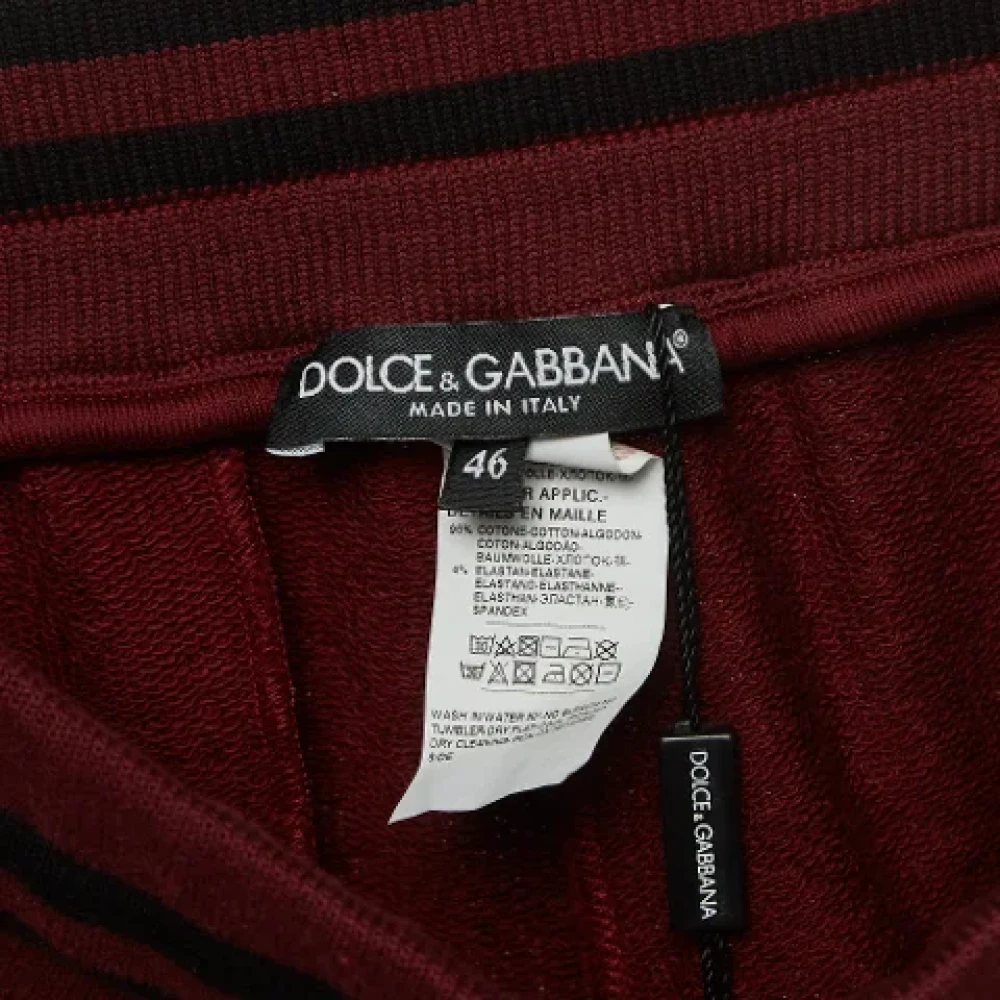Dolce & Gabbana Pre-owned Fabric bottoms Red Heren