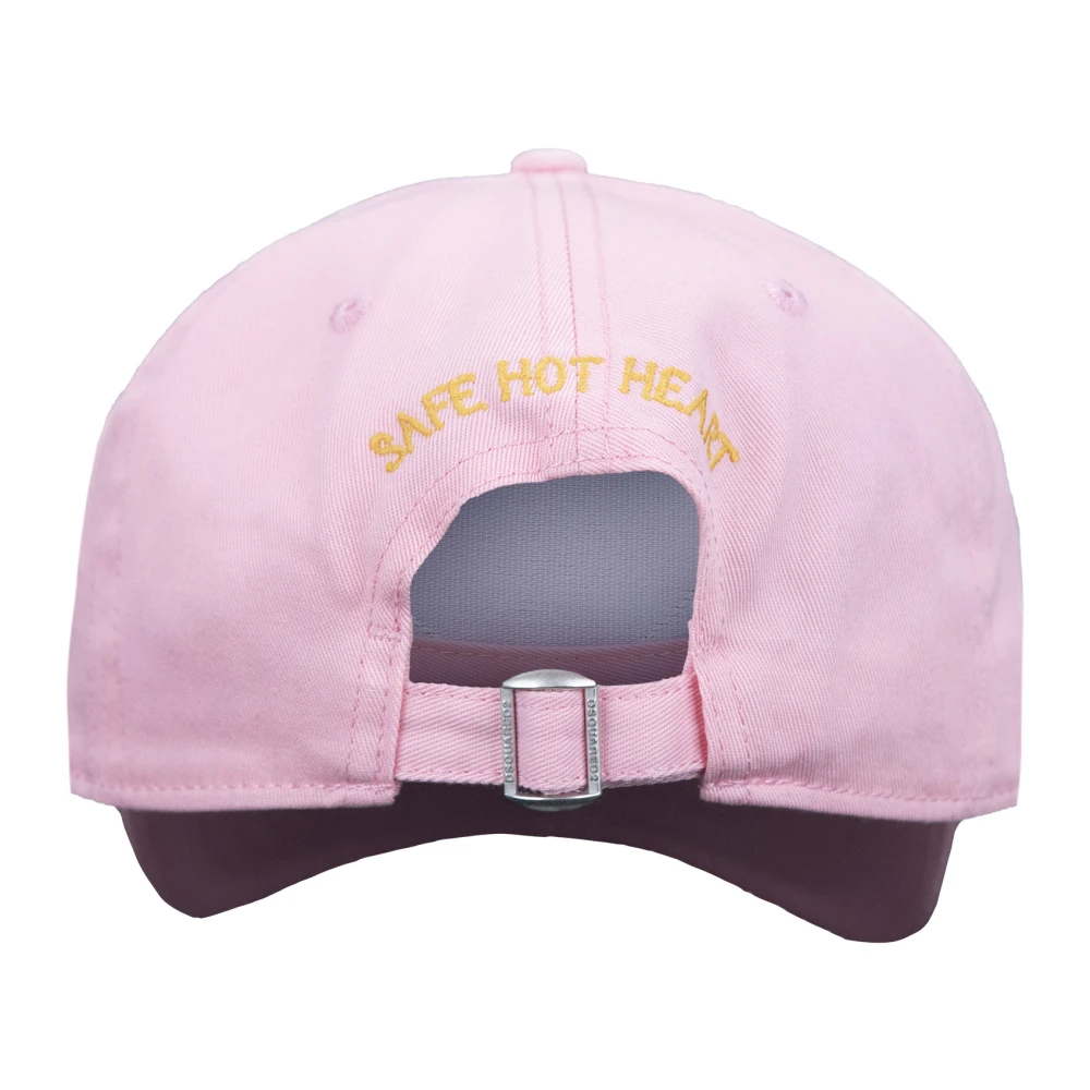 Dsquared2 Geborduurde Baseball Cap met Verstelbare Sluiting Pink Unisex