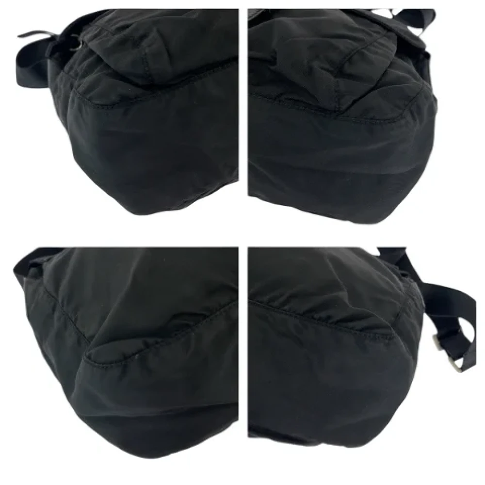 Prada Vintage Pre-owned Canvas crossbody-bags Black Dames