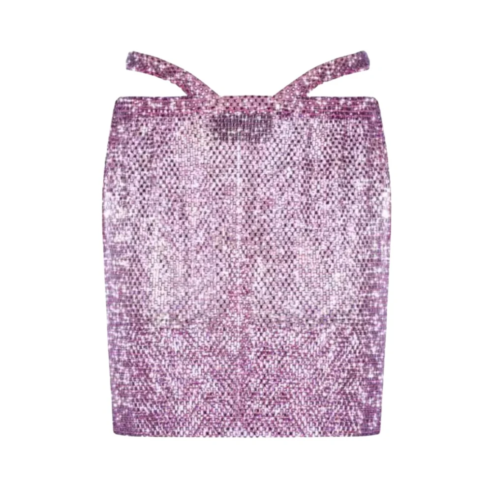 Santa Brands Roze Mesh Lingerie Stijl Mini Rok Pink Dames