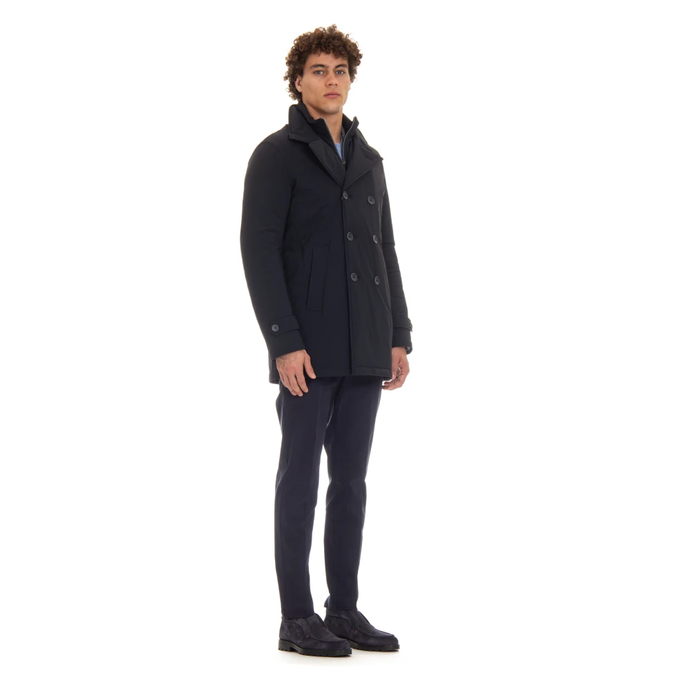 Herno Dubbelrijig Herenjas Blue Heren