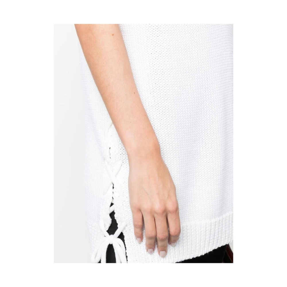 Charlott V-neck Knitwear White Dames