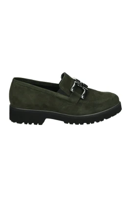 Grön Mocka Slip-On Skor