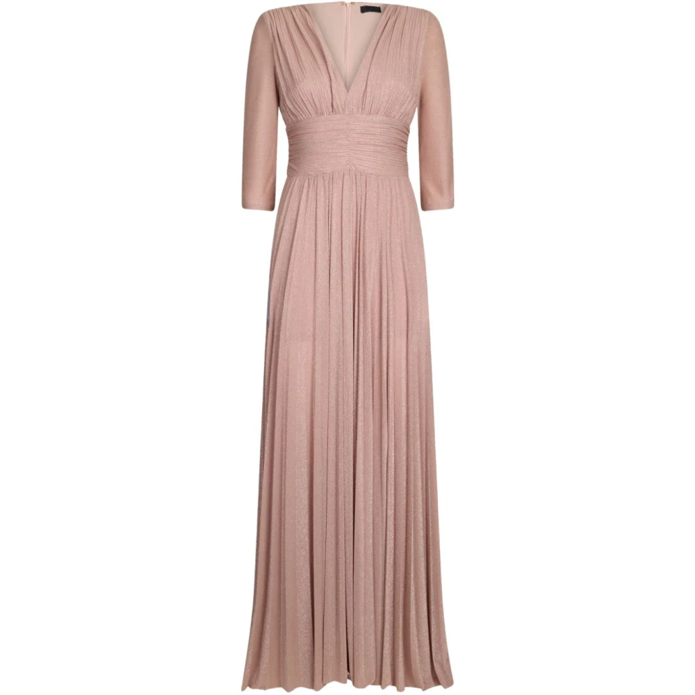 Liu Jo Roze V-hals jurk met zijsplit Pink Dames