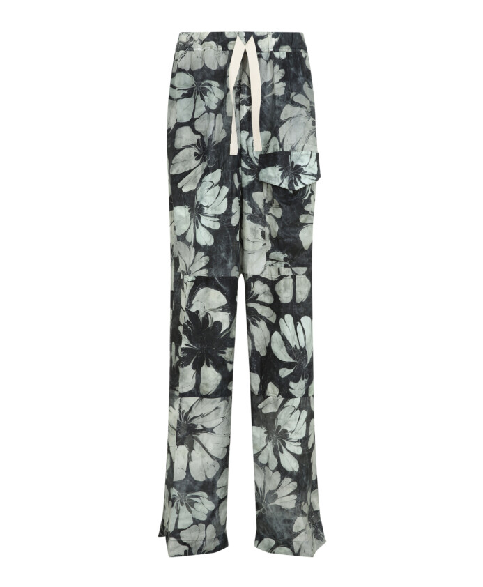 pantalon-de-soie-vert-luxueux