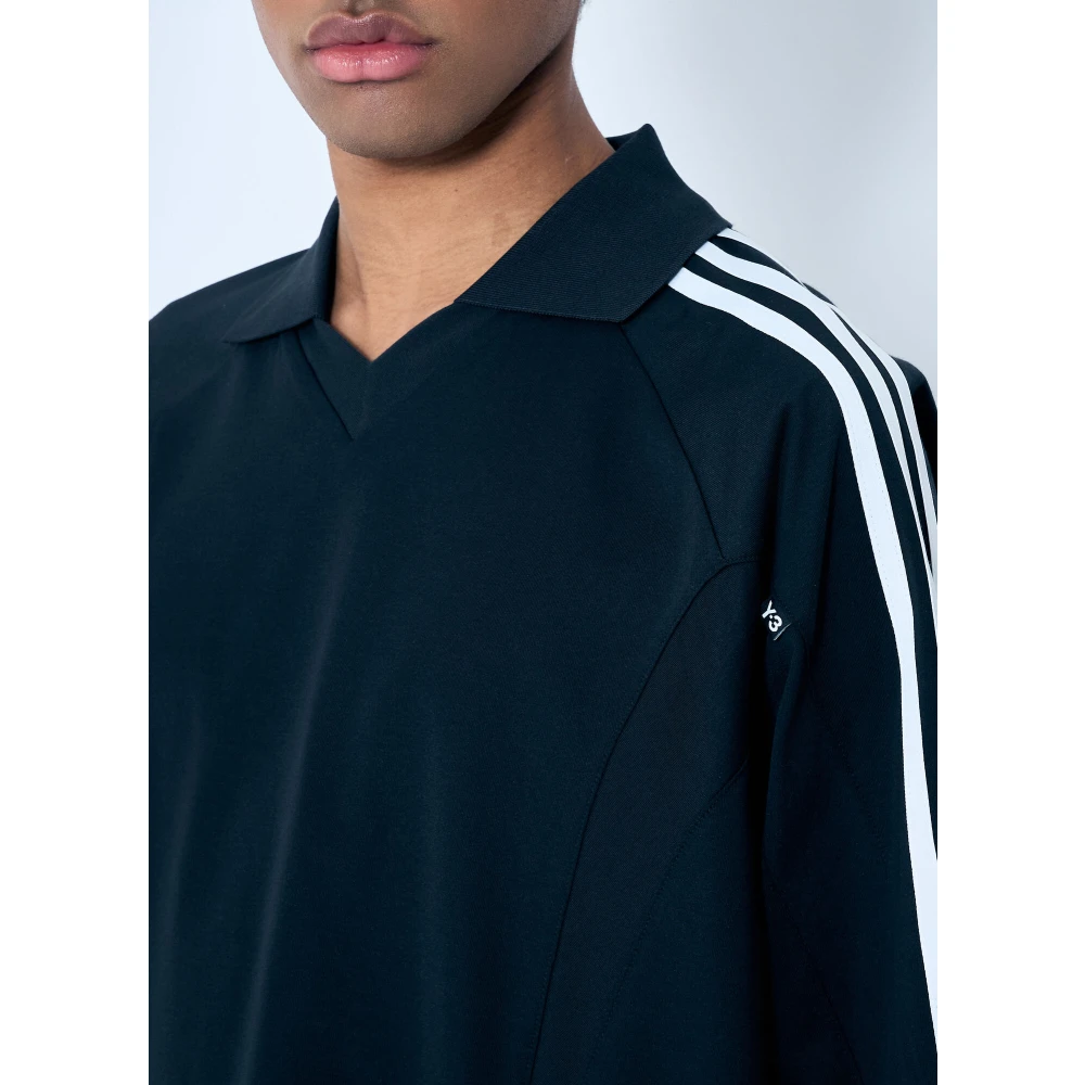 Y-3 Handtekening Drie Strepen Polo Shirt Black Heren