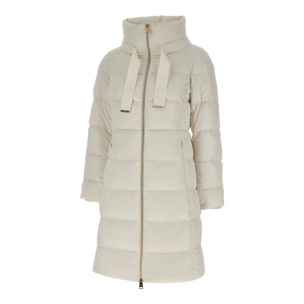 Herno Witte Donsjas met Grosgrain Trekkoord White Dames