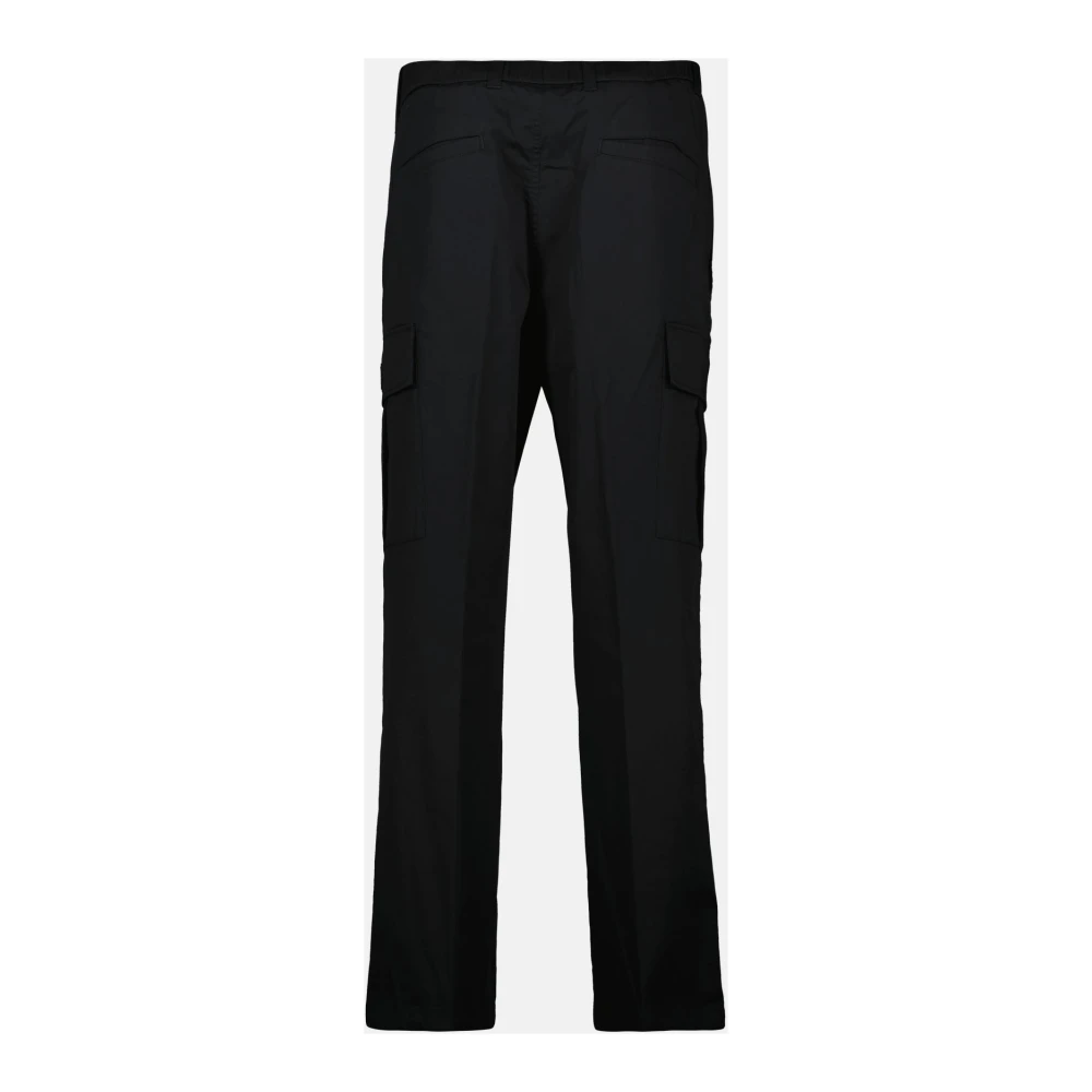 Moncler Zwarte Cargo Gabardine Broek Black Heren