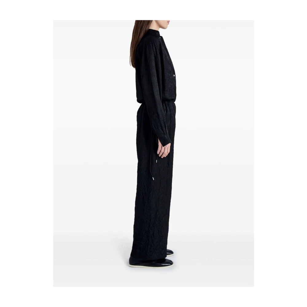 Proenza Schouler Gekreukte Flou Elastische Taille Broek Black Dames