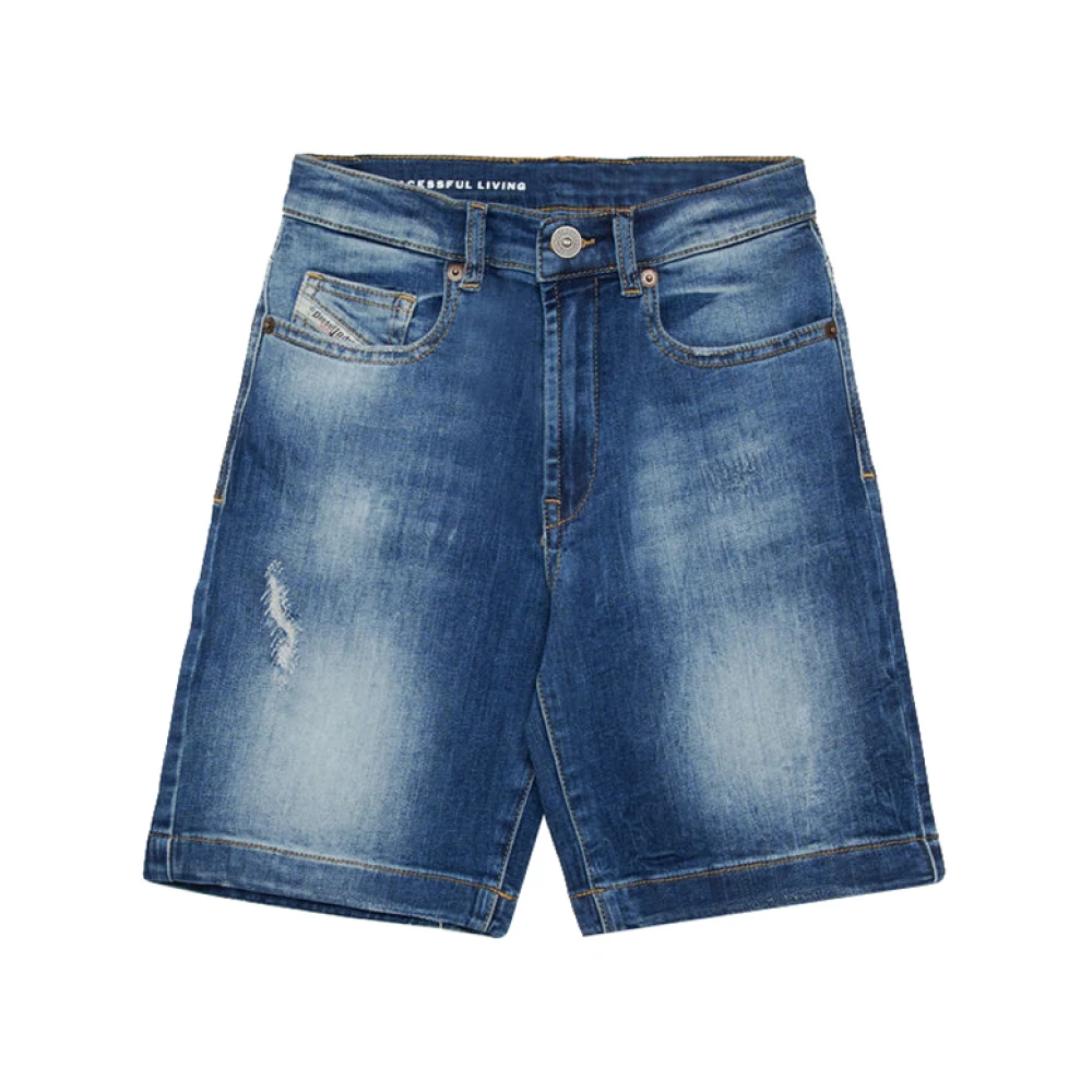 Diesel Grå Bomull Bermuda Shorts för Pojkar Blue, Pojke