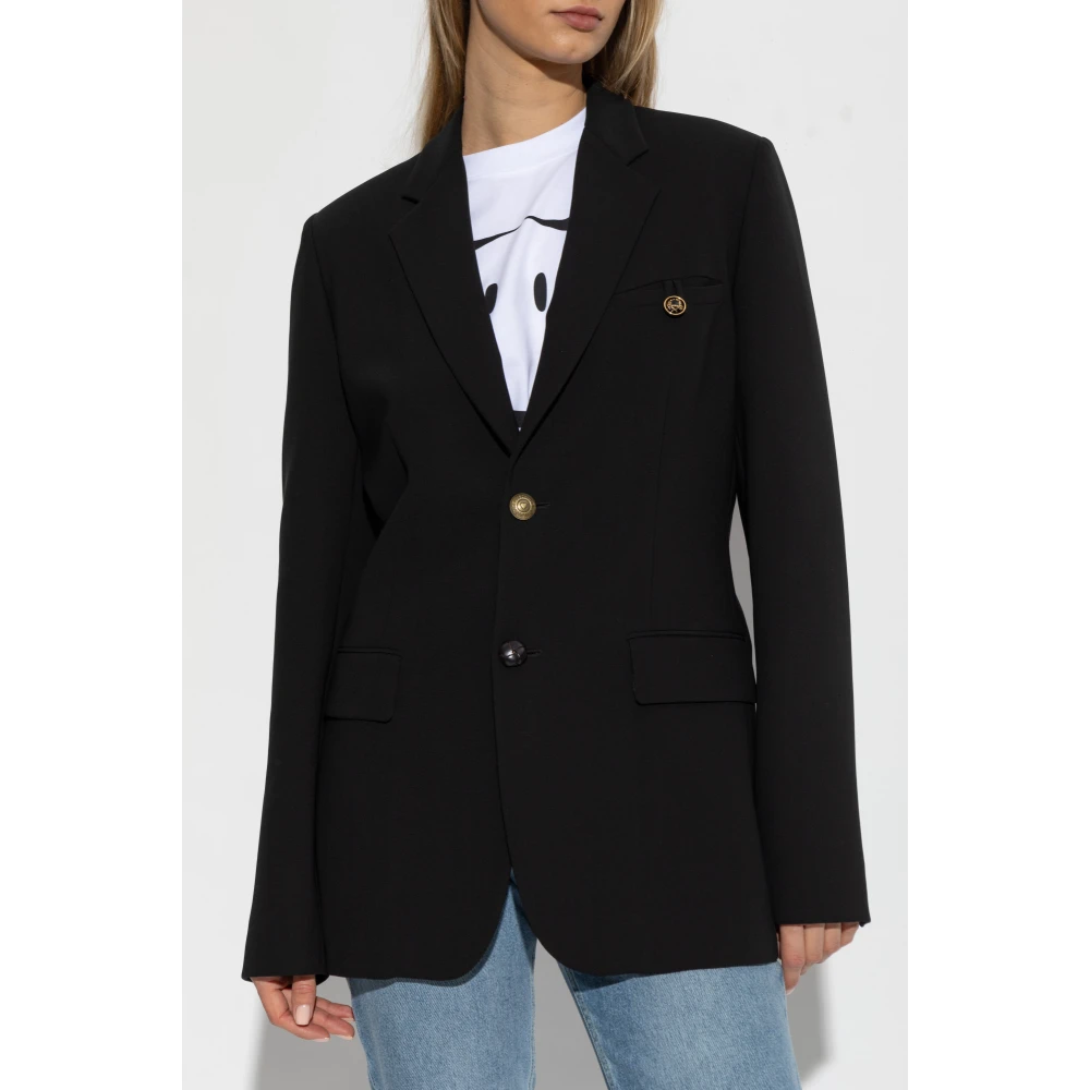Moschino Blazer met zakken Black Dames