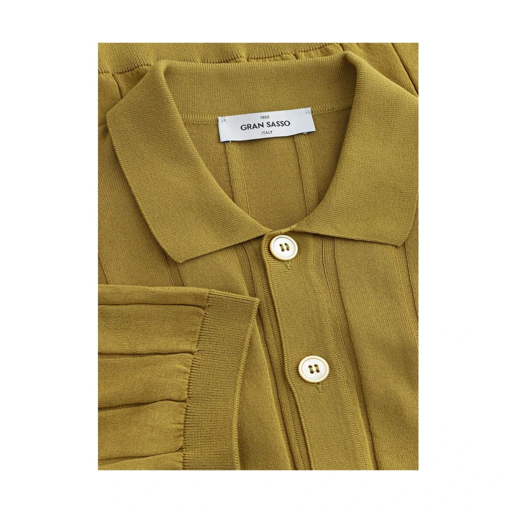 Gran Sasso Elegante Groene Katoenen T-Shirt Green Heren