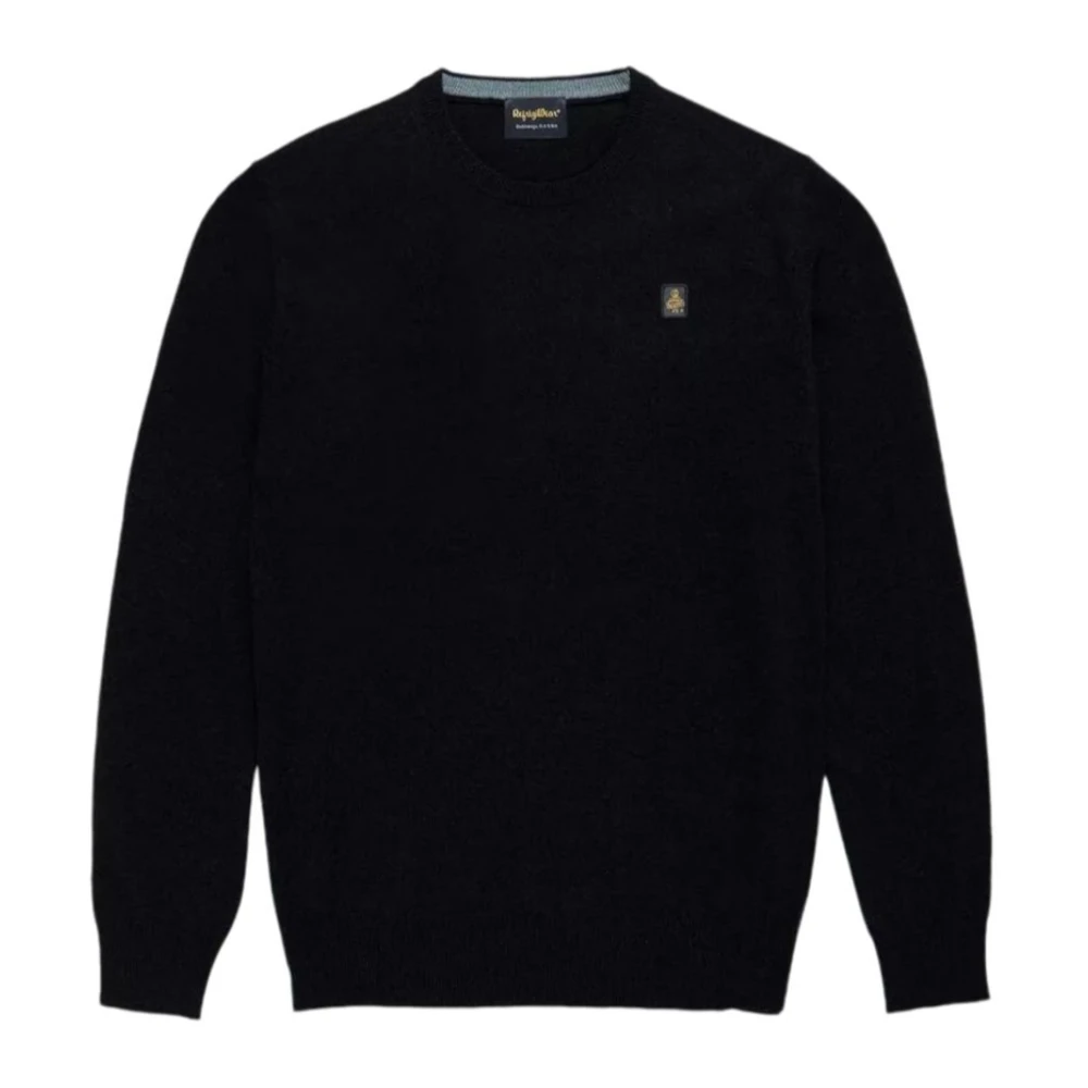 RefrigiWear Heren wollen trui met voorlogo Black Heren