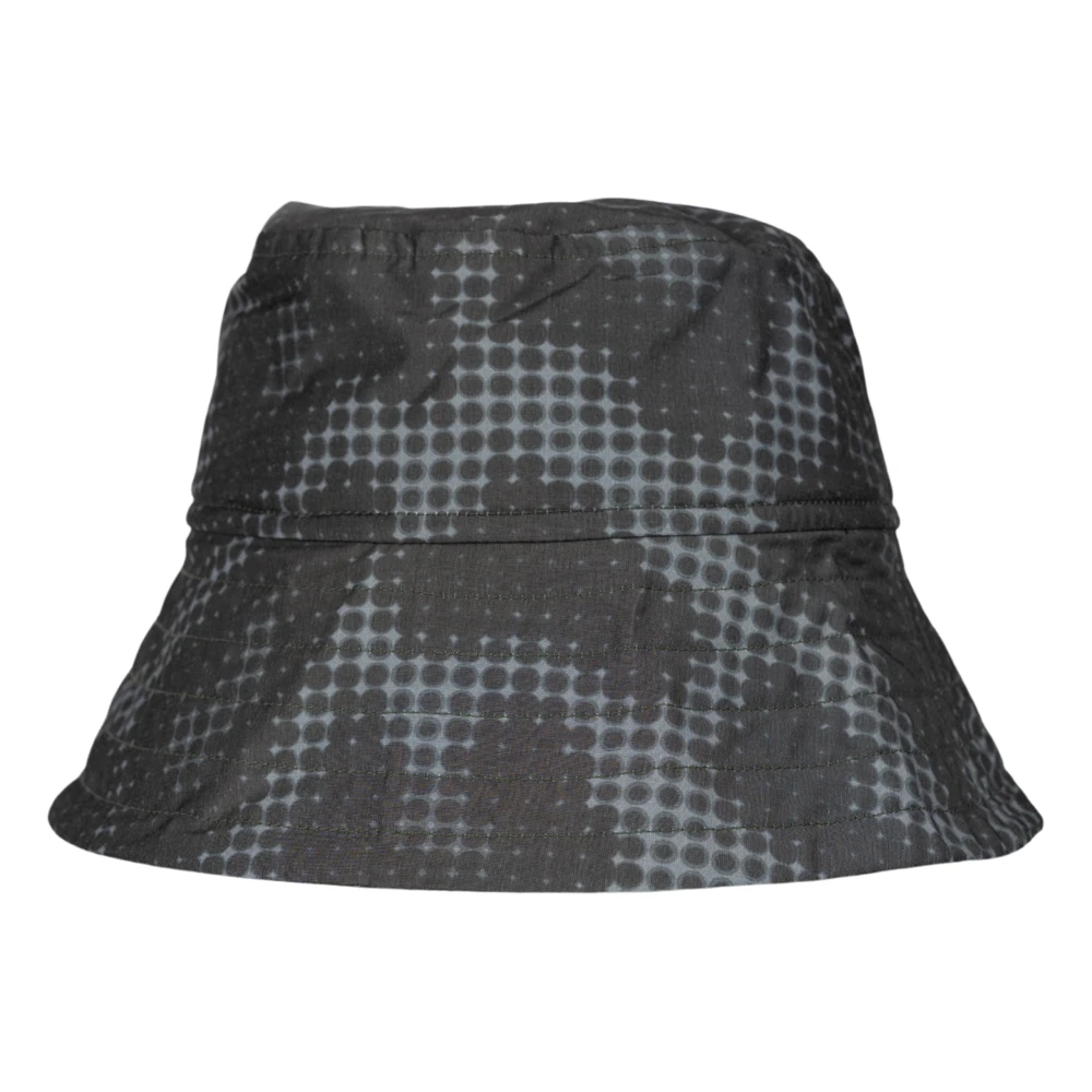 Dries Van Noten Pixelated Leopard Bucket Hat in Grijs Zwart Green Heren