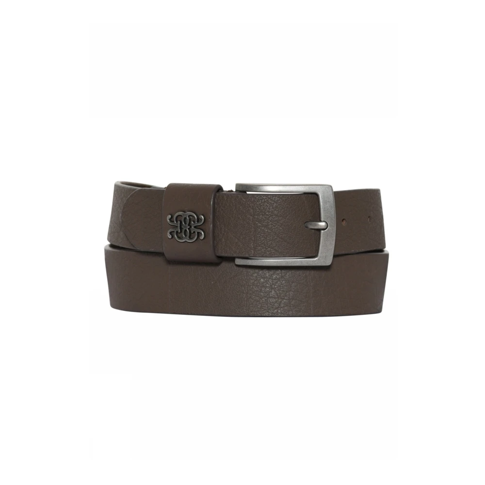 Gustav Kristal Leren Riem Chocolade Monogram Brown Dames