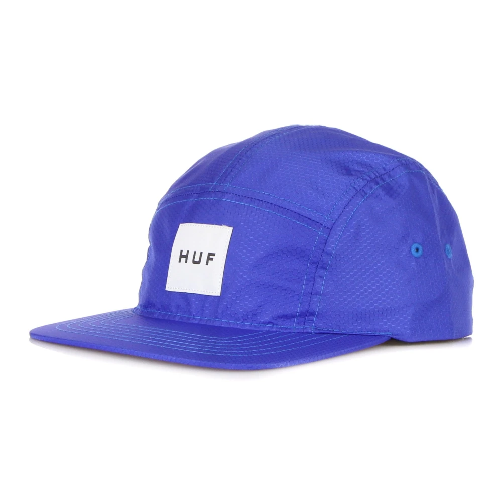HUF Navy Blauwe Hexagon Volley Platte Klep Pet Blue Heren