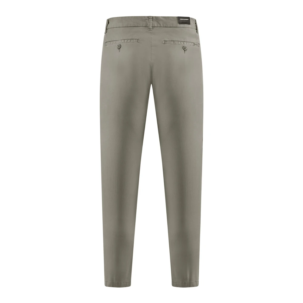 BomBoogie Chino broek in keperstof Gray Heren