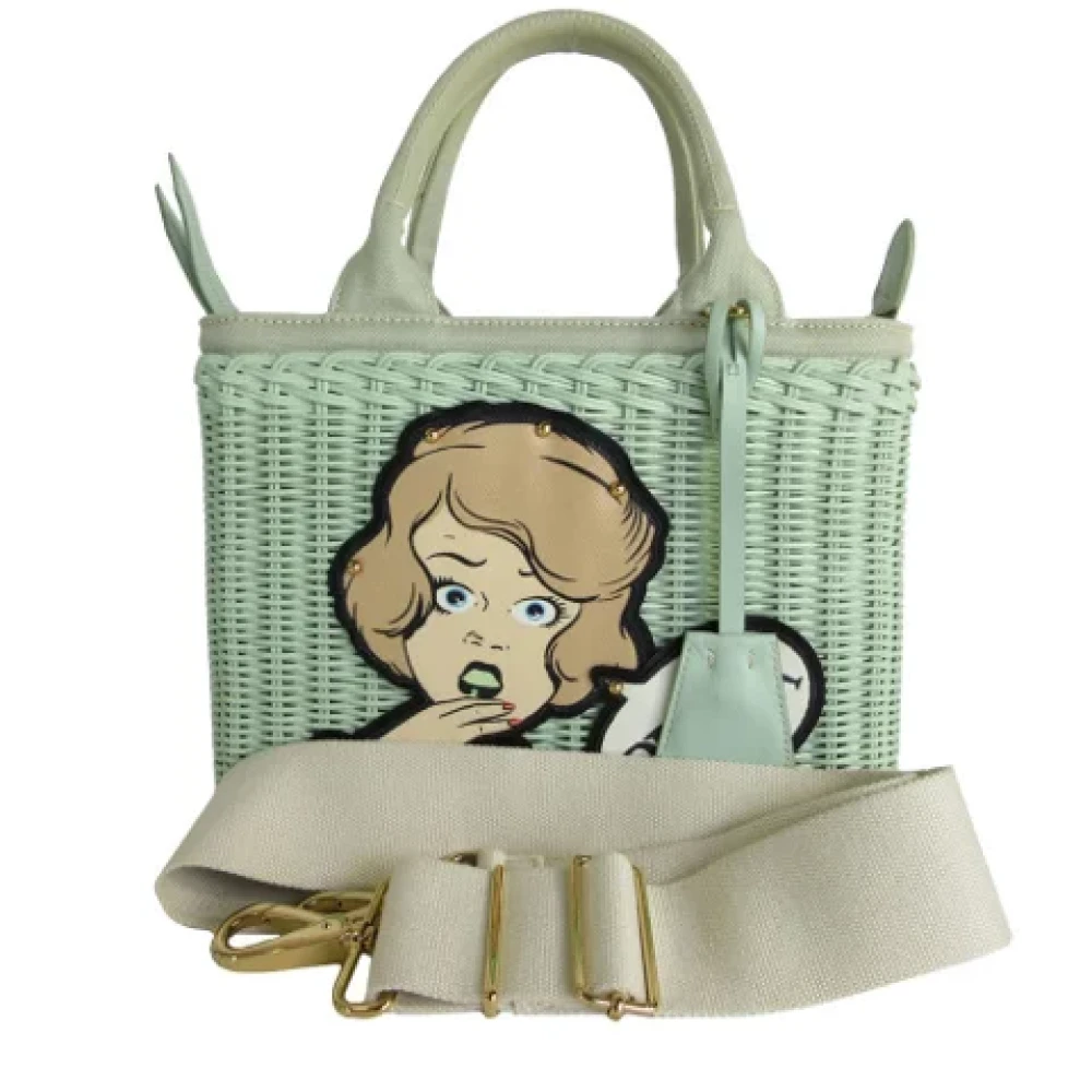 Prada Vintage Pre-owned Leather prada-bags Green Dames