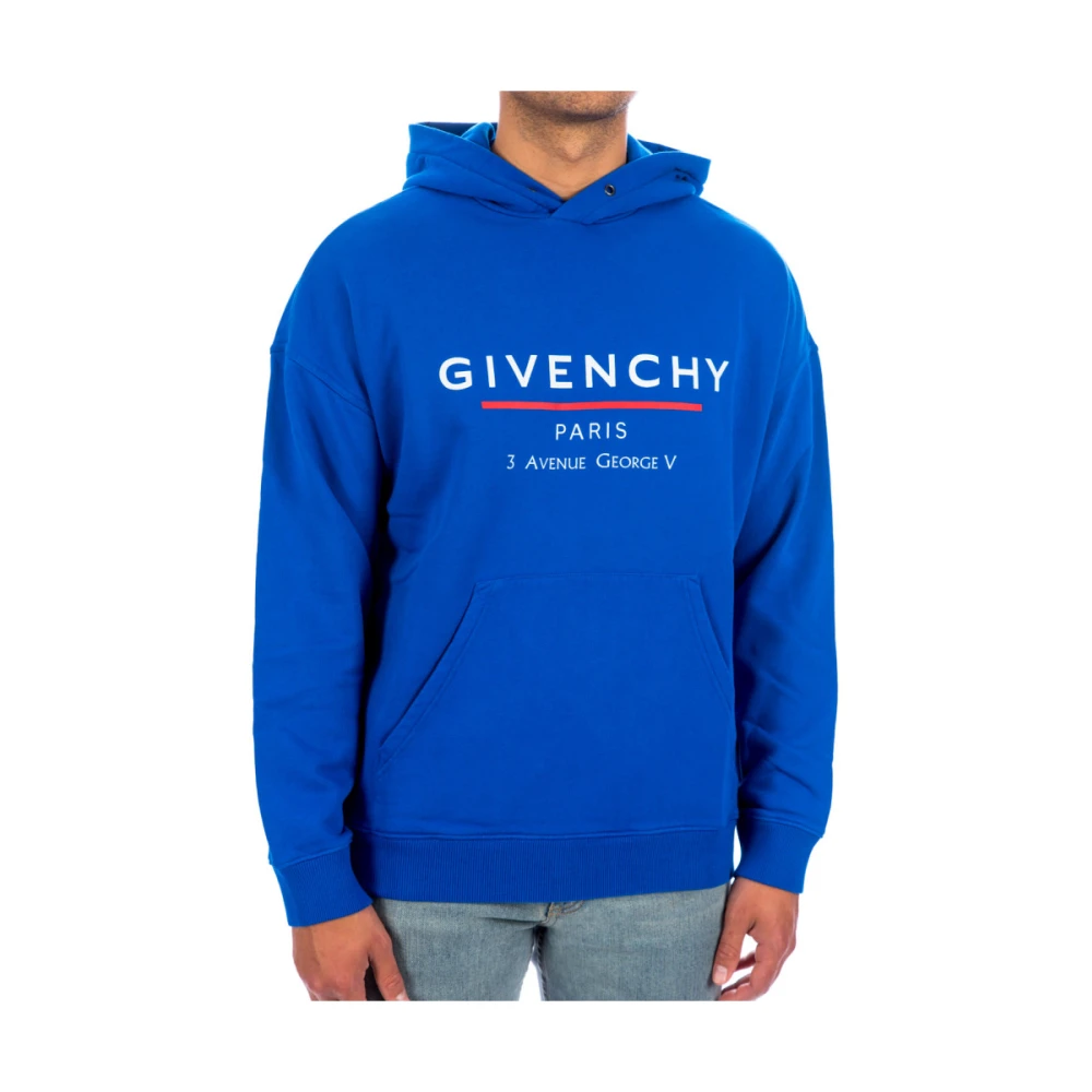 Givenchy Blauwe Sweatshirt met Logoprint Blue Heren