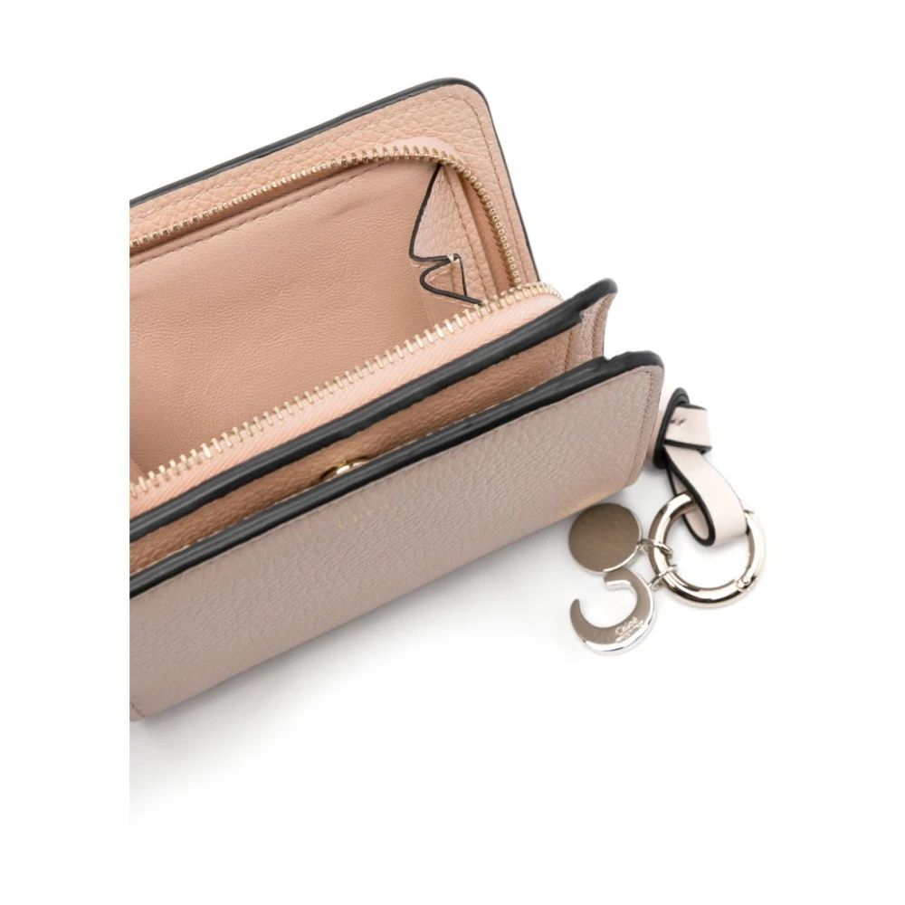 Chloé Roze Portemonnee met Logo Bedel Pink Dames