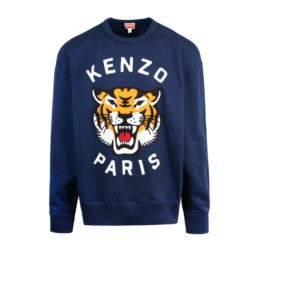 Kenzo Blauwe Lucky Tiger Sweater Blue Heren