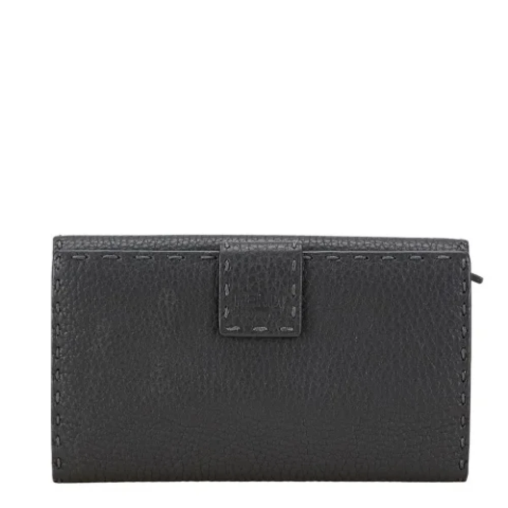 Fendi Vintage Pre-owned Leather wallets Gray Dames