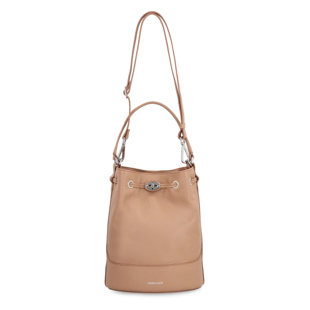 Zanellato Leren Bucket Bag met Handvat Brown Dames