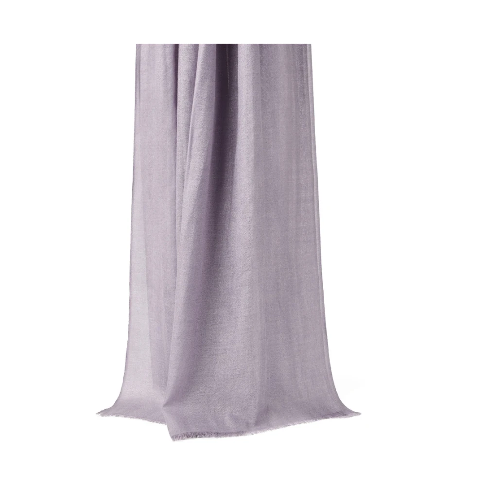 BRUNELLO CUCINELLI Lila Fringed Sjaal Purple Dames