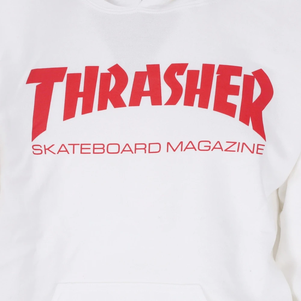 Thrasher Wit Rood Skatemag Hoodie White Heren