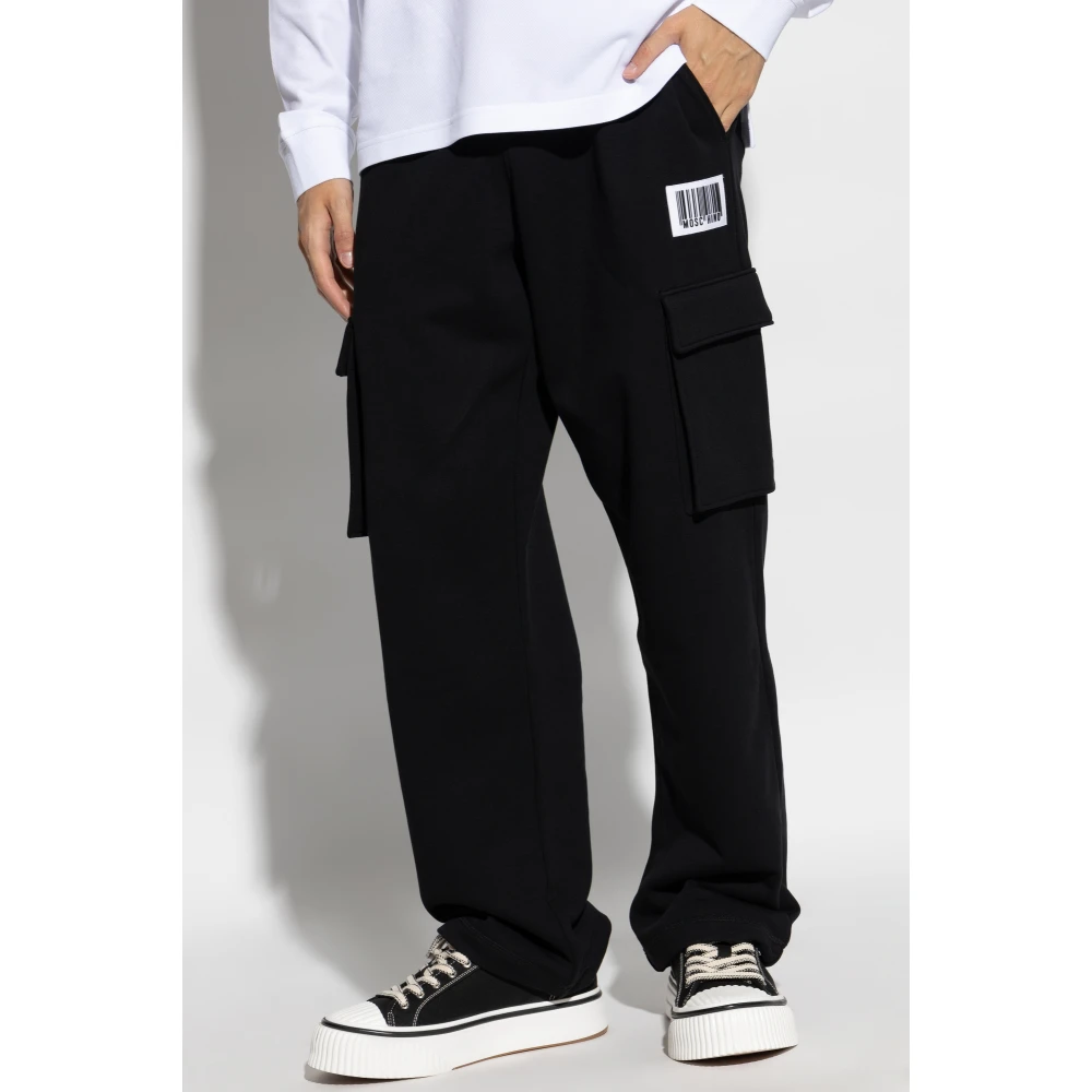 Moschino Sweatpants met patch Black Heren