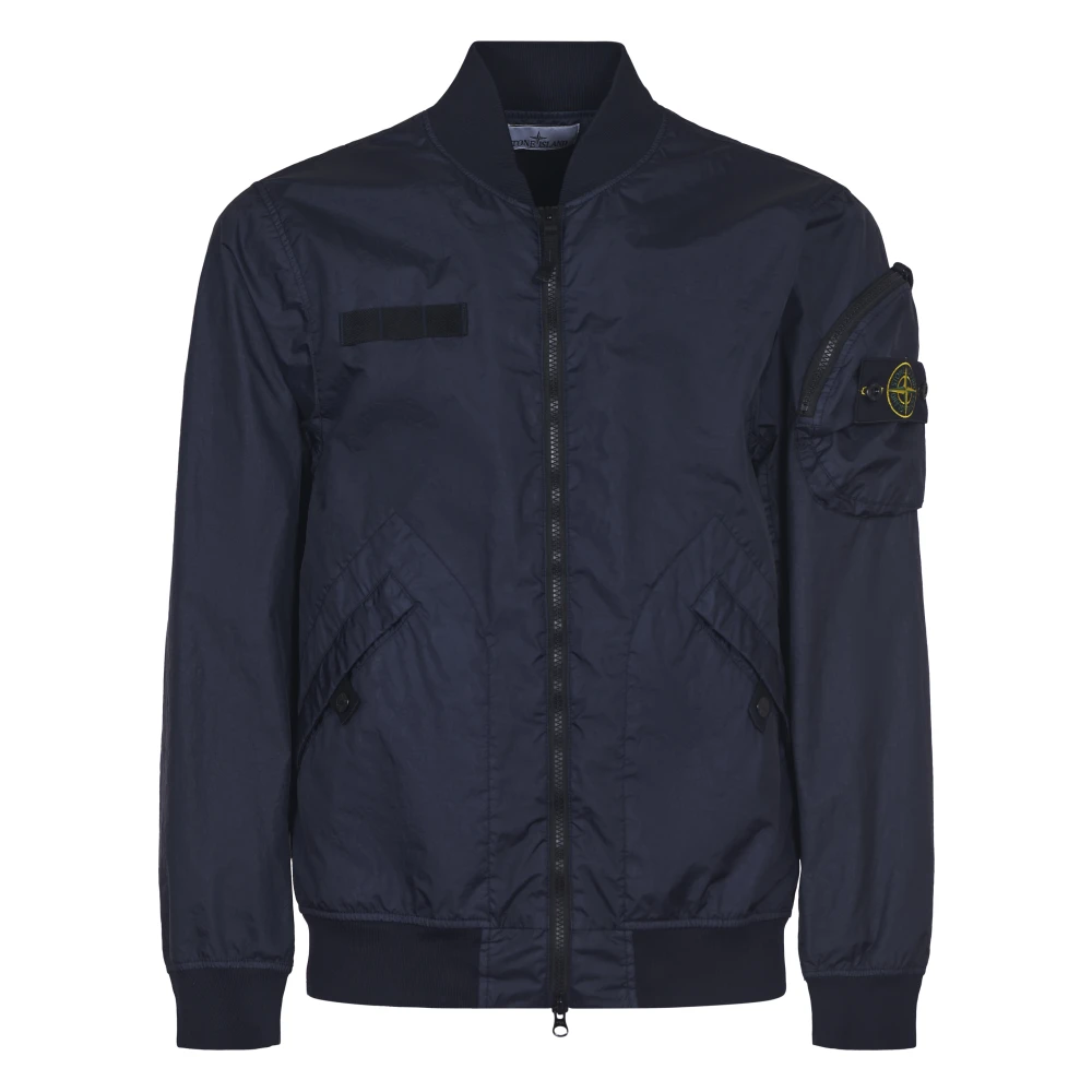 Stone Island Blauwe Jassen voor een Stijlvolle Look Blue Heren