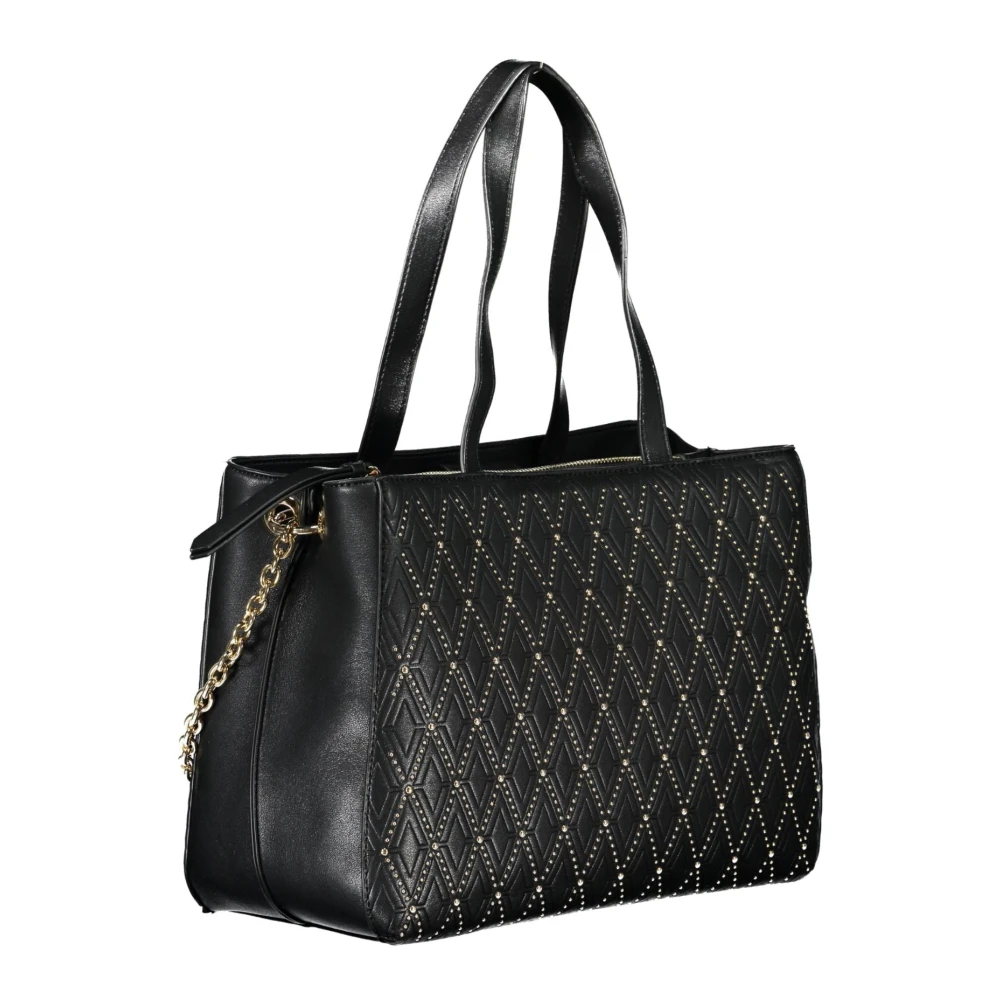 Valentino by Mario Valentino Zwarte Leren Schoudertas met Ketting Black Dames