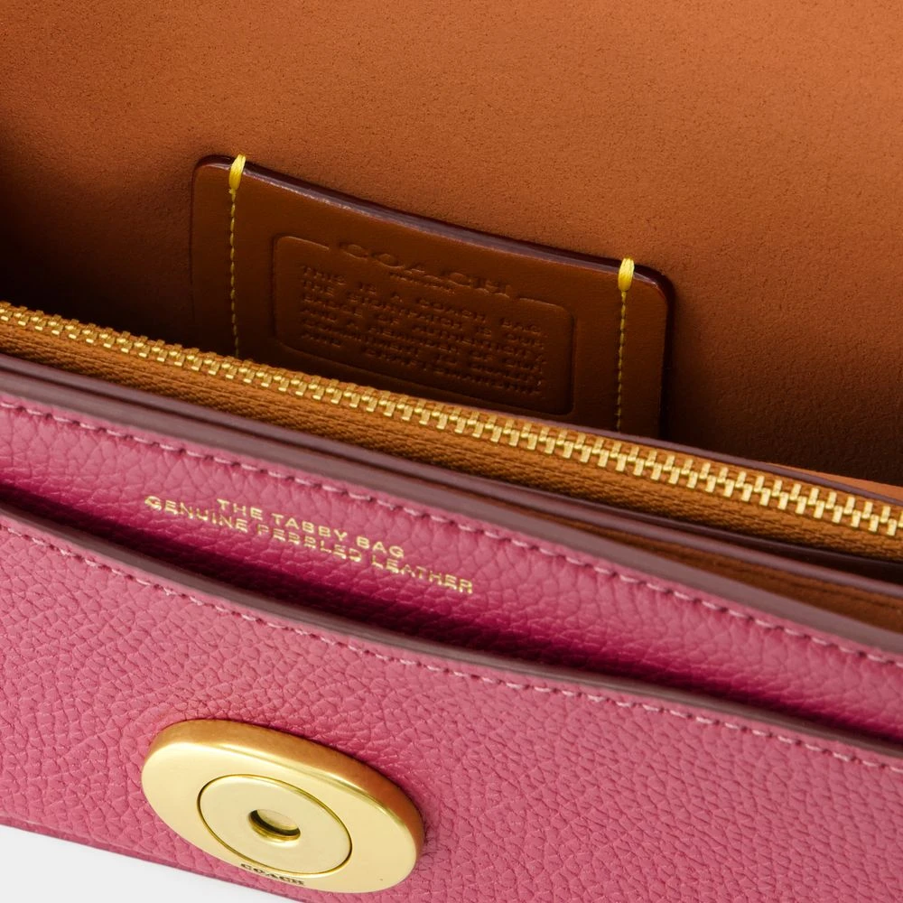 Coach Schoudertas van geperst kalfsleer Bordeaux Red Dames