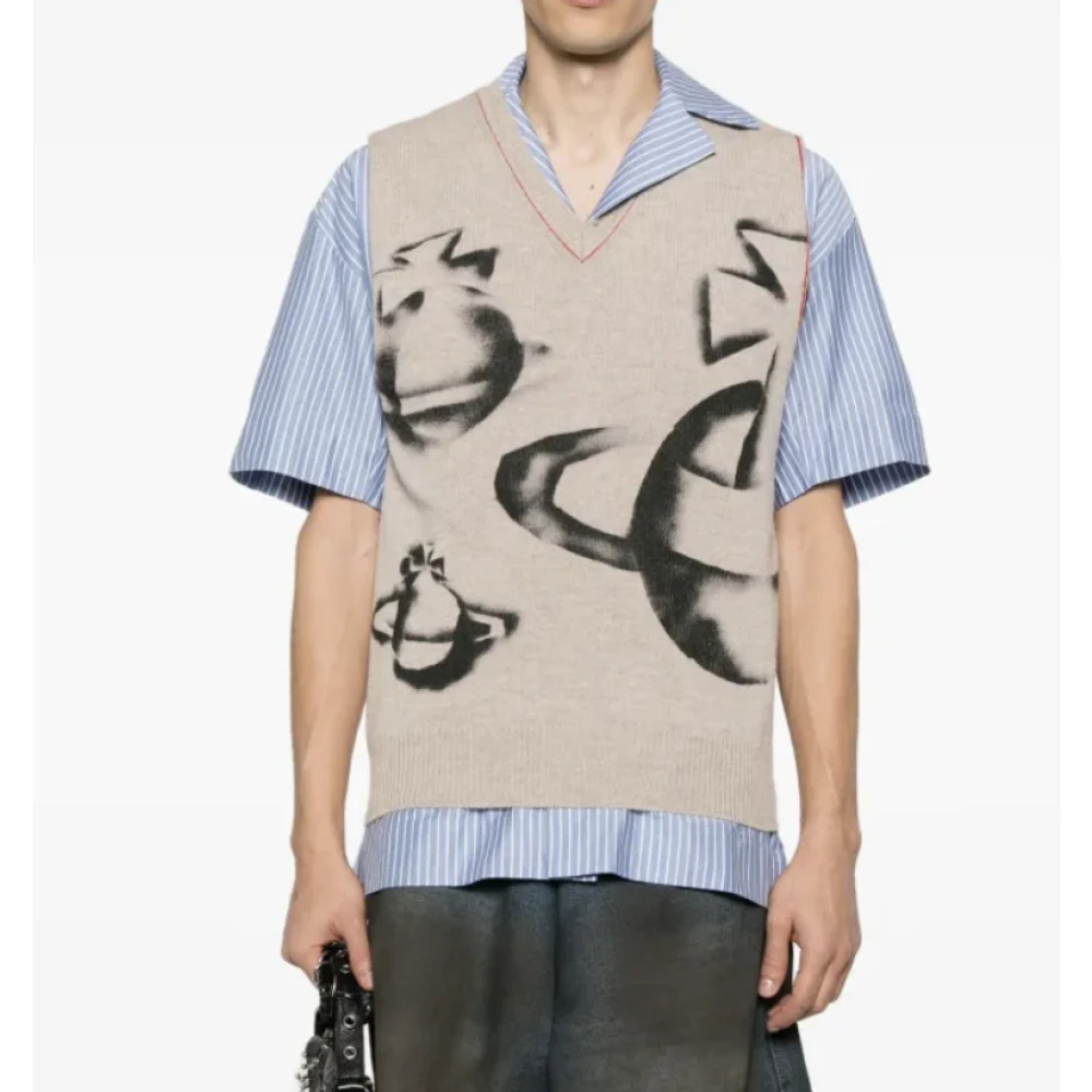 Vivienne Westwood Havermout Orbit Vest Beige Heren