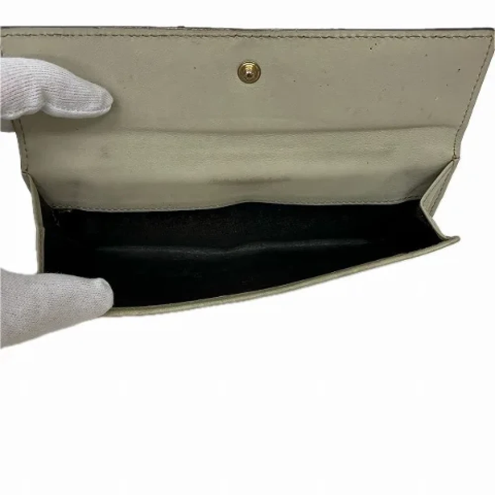 Gucci Vintage Pre-owned Leather wallets Beige Dames